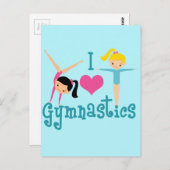 I Love Gymnastics Briefkaart (Voorkant / Achterkant)