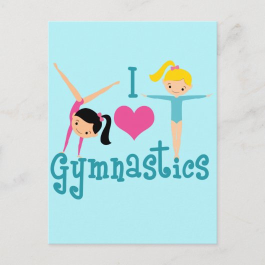 I Love Gymnastics Briefkaart (Voorkant)