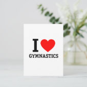 I Love Gymnastics Briefkaart (Staand voorkant)
