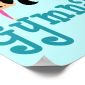 I Love Gymnastics Cute Gymnast Poster (Hoek)
