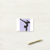 I Love Gymnastics - Gymnast with Lila Background Post-it® Notes (Op bureau)