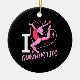 I Love Gymnastics Keramisch Ornament