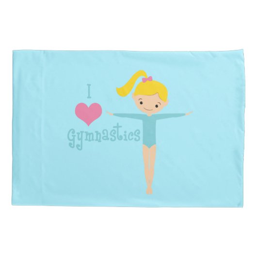 I Love Gymnastics Kussensloop (Achterkant)