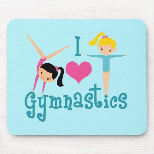 I Love Gymnastics Muismat (Voorkant)