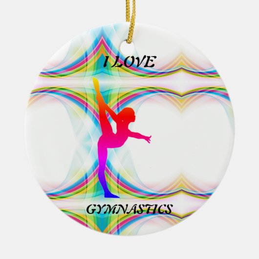 I Love Gymnastics Ornament (Voorkant)