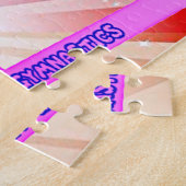 "I LOVE GYMNASTICS" puzzle avec gymnaste. (Côté)