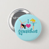 I Love Gymnastics Ronde Button 5,7 Cm (Voorkant /achterkant)