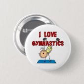 I Love Gymnastics Ronde Button 5,7 Cm (Voorkant /achterkant)