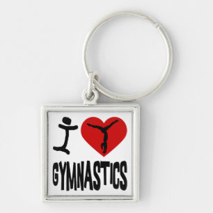 I Love Gymnastics Sleutelhanger