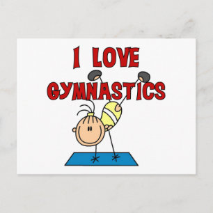 I Love Gymnastics Tshirts and Gifts Briefkaart