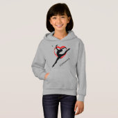 I Love Gymnastique Sweat - shirt à capuche de coeu (Devant entier)