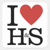 I ❤️ Love H&S - STICKER Santé & Sécurité (Devant)