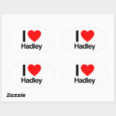 i love hadley ovale sticker (Vel)