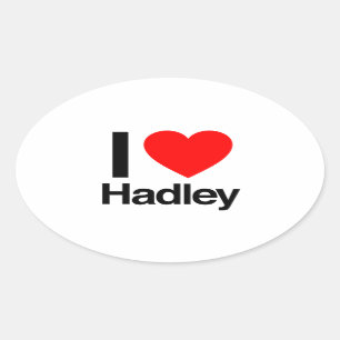 i love hadley ovale sticker