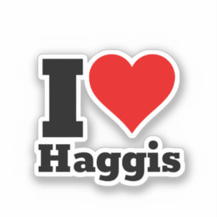 I Love Haggis Carré Sticker