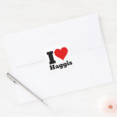 I Love Haggis Carré Sticker (Enveloppe)