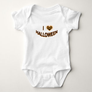 I Love Halloween (Batty Love Heart) Sinaasappel Romper