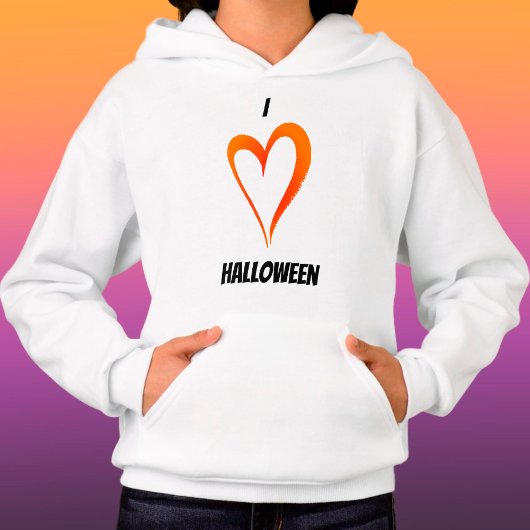 I Love Halloween - Kinder Pullover Hoodie