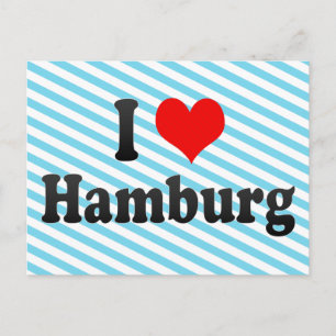 I Love Hamburg, Duitsland Briefkaart