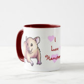 I Love Hamsters Mok (Voorkant links)
