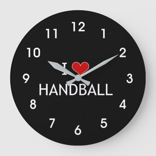 I Love Handball Grote Klok (Voorkant)