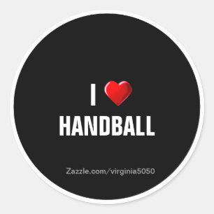 I Love Handball, populair design Ronde Sticker