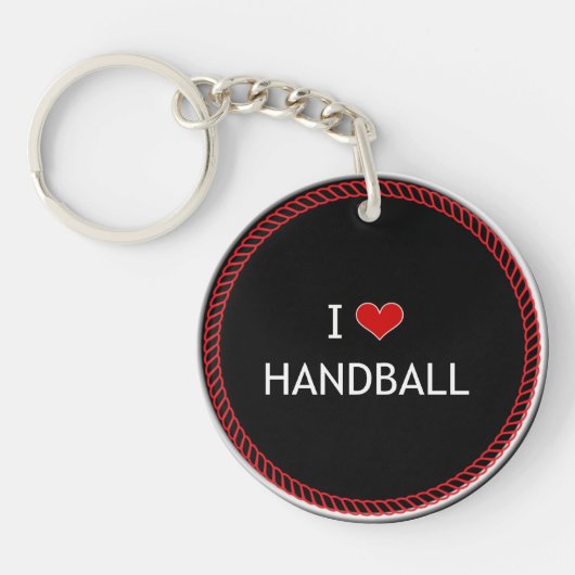 I Love Handball, populair design Sleutelhanger (Voorkant)
