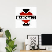 I Love Handball Poster (Thuiskantoor)
