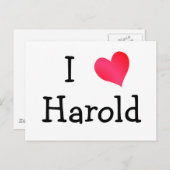 I Love Harold Briefkaart (Voorkant / Achterkant)