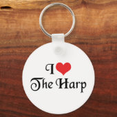 I Love Harp Sleutelhanger (Voorkant)