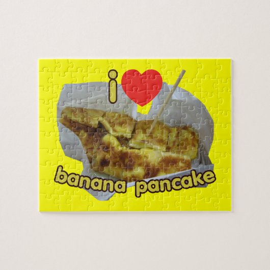 I Love (Hart) Banaan Pannenkoek ... Thais Straatvo Legpuzzel (Horizontaal)