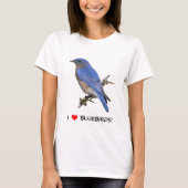 I Love (hart) Bluebird T-shirt (Voorkant)