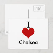 I Love (hart) Chelsea Briefkaart (Voorkant / Achterkant)