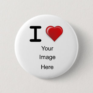 I Love(hart) Sjabloon Ronde Button 5,7 Cm