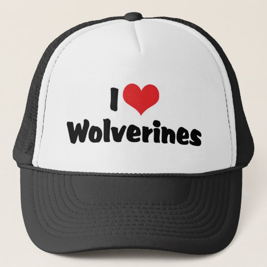 I Love Hart Wolverines Trucker Pet (Voorkant)