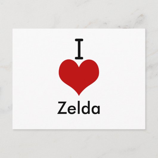 I Love (hart) Zelda Briefkaart (Voorkant)