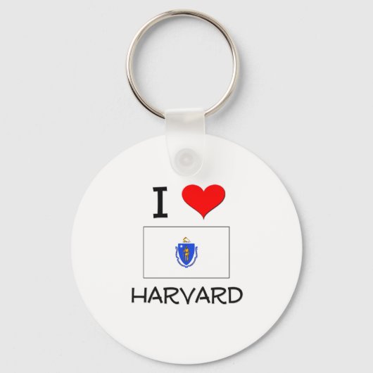 I Love Harvard Massachusetts Sleutelhanger (Voorkant)