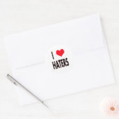 I Love Haters Ronde Sticker (Envelop)