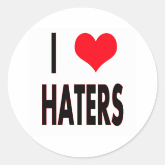 I Love Haters Ronde Sticker