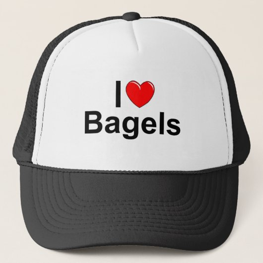 I Love (Heart) Bagels Trucker Pet (Voorkant)