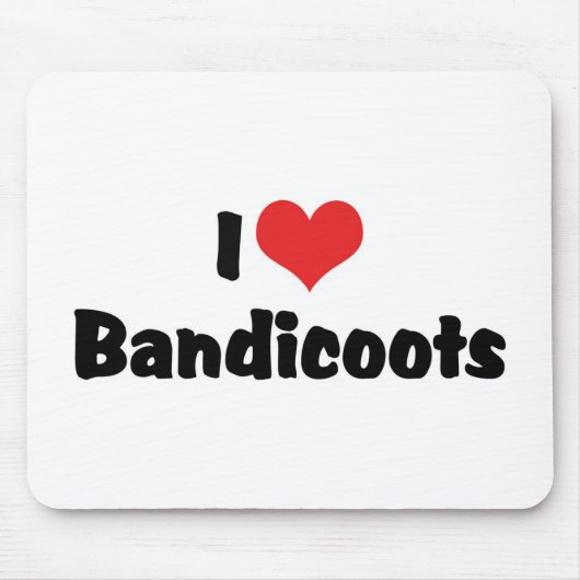 I Love Heart Bandicoots Muismat (Voorkant)