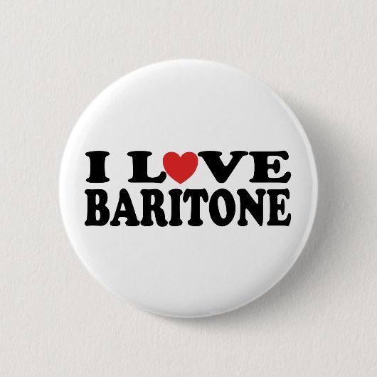 I Love Heart Baritone Gift Ronde Button 5,7 Cm (Voorkant)