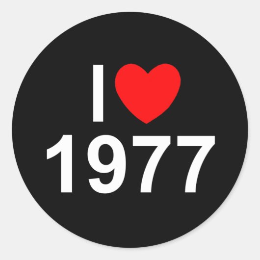 I Love (Heart) beroemd gemaakt door 1977 Ronde Sticker (Voorkant)