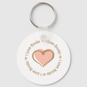 I Love Heart Books Sleutelhanger