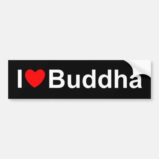 I Love (Heart) Buddha Bumpersticker (Voorkant)