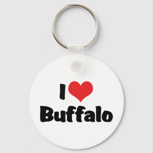 I Love Heart Buffalo Sleutelhanger