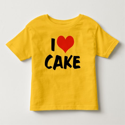 I Love Heart Cake - Cake Cookie Donut Lover Kinder Shirts (Voorkant)