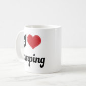 I Love (Heart) Camping Koffiemok (Voorkant links)