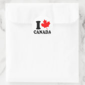 I Love Heart Canada Ronde Sticker (Tas)