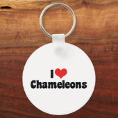 I Love Heart Chameleons - Lizard Lover Sleutelhanger (Voorkant)